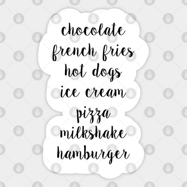 Chocolate French Fries Hot Dogs Ice Cream Piffa Milkshake Hamburger Sticker by hothippo